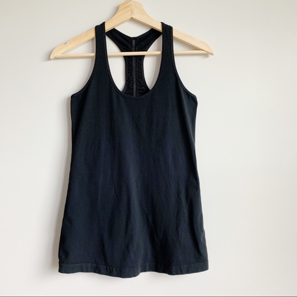 Lululemon CRB Cool Racer Back Tank Black Ruffle 6
